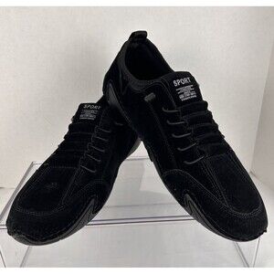 New Faux Suede Casual Shoes Men’s Size 9.5 - 10 Black Slip-on Comfort Stylish